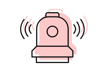 Sanayi Güvenliği Sireni, vektör, piksel mükemmel, illüstratör dosyası