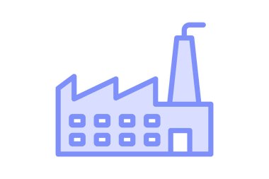 Fabrika Binası, vektör, piksel mükemmel, illüstratör dosyası