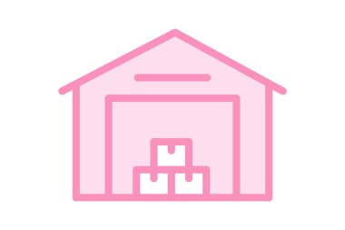 Depo Tesisi, vektör, piksel mükemmel, illüstratör dosyası