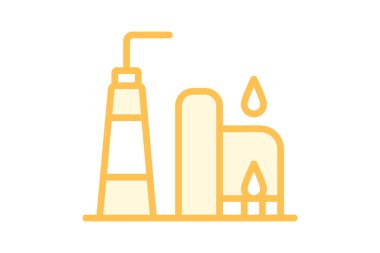 Yağ Rafinerisi, vektör, piksel mükemmel, illüstratör dosyası