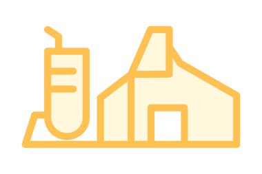 Çimento Fabrikası, vektör, piksel mükemmel, illüstratör dosyası