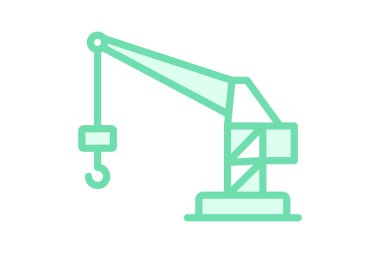 Endüstriyel Crane, vektör, piksel mükemmel, illüstratör dosyası