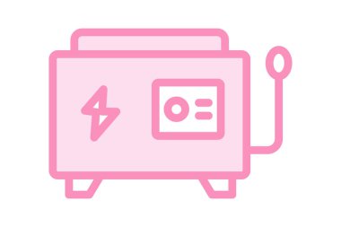 Endüstriyel Jeneratör, vektör, piksel mükemmel, illüstratör dosyası