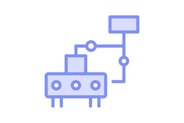 Endüstriyel Bilgisayar, vektör, piksel mükemmel, illüstratör dosyası