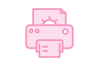 Endüstriyel yazıcı, vektör, piksel mükemmel, illüstratör dosyası