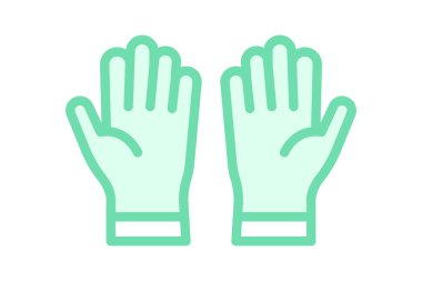 Endüstriyel Güvenlik Eldiveni, vektör, piksel mükemmel, illüstratör dosyası