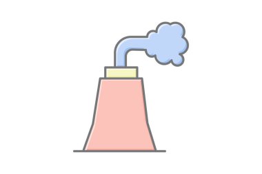 Atık Yakma Tesisi, vektör, piksel mükemmel, illüstratör dosyası