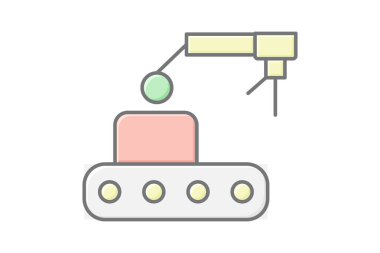 Assembly Line, vektör, piksel mükemmel, illüstratör dosyası