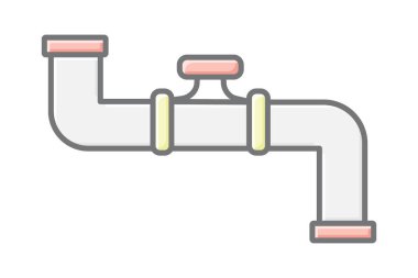Endüstriyel Borular, vektör, piksel mükemmel, illüstratör dosyası