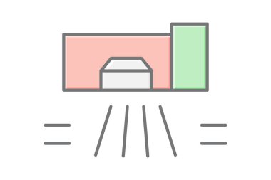 Endüstriyel havalandırma, vektör, piksel mükemmel, illüstratör dosyası