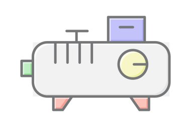 Endüstriyel sıkıştırıcı, vektör, piksel mükemmel, illüstratör dosyası