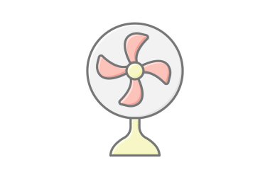 Endüstriyel fan, vektör, piksel mükemmel, illüstratör dosyası