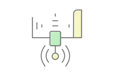 Endüstriyel sensör, vektör, piksel mükemmel, illüstratör dosyası