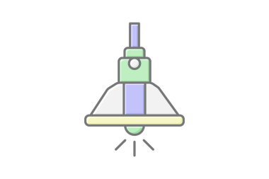 Endüstriyel Işık, vektör, piksel mükemmel, illüstratör dosyası