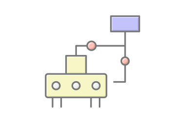 Endüstriyel Bilgisayar, vektör, piksel mükemmel, illüstratör dosyası