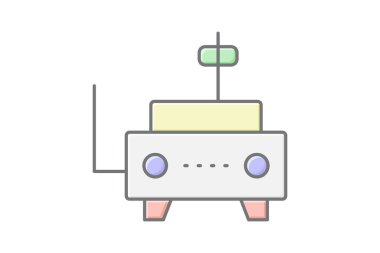 Sanayi zamanlayıcısı, vektör, piksel mükemmel, illüstratör dosyası