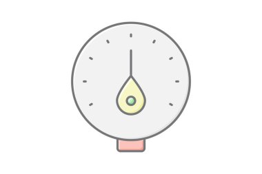 Endüstriyel higrometre, vektör, piksel mükemmel, illüstratör dosyası