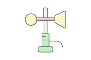 Endüstriyel Anemometre, vektör, piksel mükemmel, illüstratör dosyası