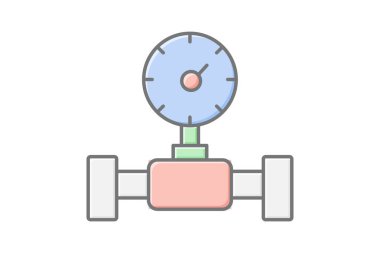Endüstriyel Akış Ölçer, vektör, piksel mükemmel, illüstratör dosyası