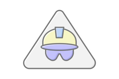 Endüstriyel Güvenlik İşareti, vektör, piksel mükemmel, illüstratör dosyası