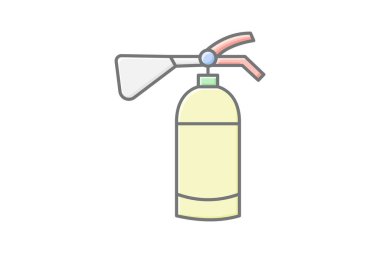 Endüstriyel yangın söndürücü, vektör, piksel mükemmel, illüstratör dosyası