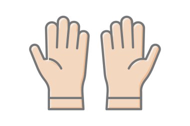 Endüstriyel Güvenlik Eldiveni, vektör, piksel mükemmel, illüstratör dosyası