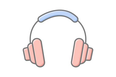 Endüstriyel Kulak Koruma, vektör, piksel mükemmel, illüstratör dosyası