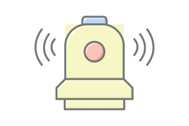 Sanayi Güvenliği Sireni, vektör, piksel mükemmel, illüstratör dosyası