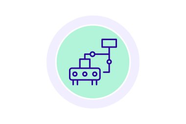 Endüstriyel Bilgisayar, vektör, piksel mükemmel, illüstratör dosyası