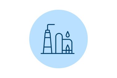 Yağ Rafinerisi, vektör, piksel mükemmel, illüstratör dosyası