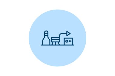 Gıda İşleme Tesisi, vektör, piksel mükemmel, illüstratör dosyası