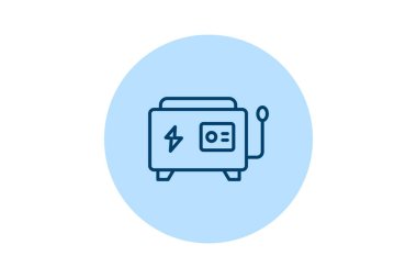 Endüstriyel Jeneratör, vektör, piksel mükemmel, illüstratör dosyası