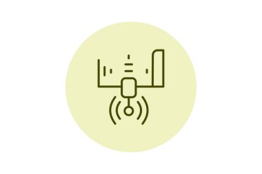 Endüstriyel sensör, vektör, piksel mükemmel, illüstratör dosyası