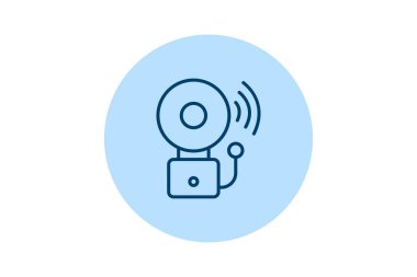 Endüstriyel alarm, vektör, piksel mükemmel, illüstratör dosyası