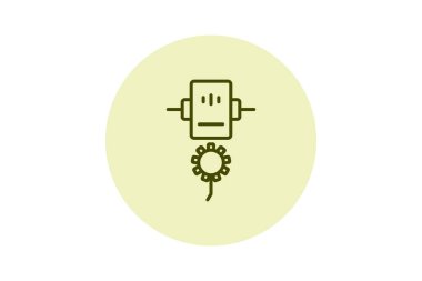 Endüstriyel Termostat, vektör, piksel mükemmel, illüstratör dosyası