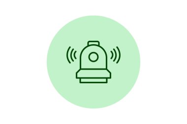 Sanayi Güvenliği Sireni, vektör, piksel mükemmel, illüstratör dosyası