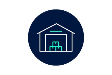 Depo Tesisi, vektör, piksel mükemmel, illüstratör dosyası