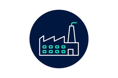 Fabrika Binası, vektör, piksel mükemmel, illüstratör dosyası