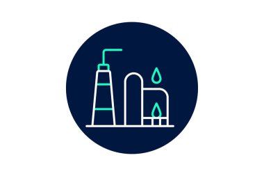 Yağ Rafinerisi, vektör, piksel mükemmel, illüstratör dosyası