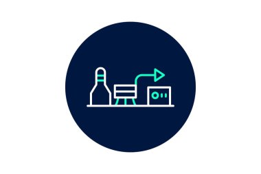 Gıda İşleme Tesisi, vektör, piksel mükemmel, illüstratör dosyası