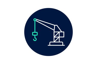 Endüstriyel Crane, vektör, piksel mükemmel, illüstratör dosyası