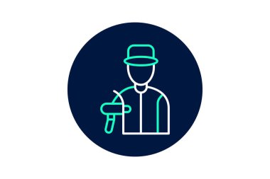 Endüstriyel boyacı, vektör, piksel mükemmel, illüstratör dosyası