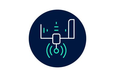 Endüstriyel sensör, vektör, piksel mükemmel, illüstratör dosyası