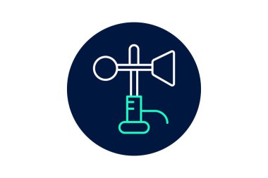 Endüstriyel Anemometre, vektör, piksel mükemmel, illüstratör dosyası