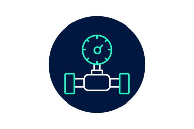 Endüstriyel Akış Ölçer, vektör, piksel mükemmel, illüstratör dosyası