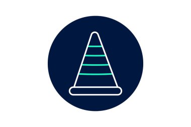 Endüstriyel Güvenlik Konisi, vektör, piksel mükemmel, illüstratör dosyası