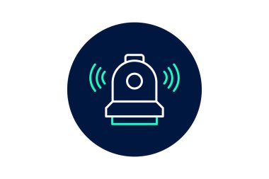 Sanayi Güvenliği Sireni, vektör, piksel mükemmel, illüstratör dosyası