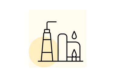 Yağ Rafinerisi, vektör, piksel mükemmel, illüstratör dosyası