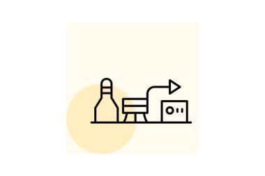 Gıda İşleme Tesisi, vektör, piksel mükemmel, illüstratör dosyası