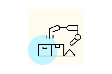 Elektronik Fabrikası, vektör, piksel mükemmel, illüstratör dosyası